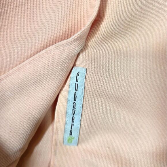 Cubavera Women’s XXL Peach Button-Down Blouse Short Sleeve - Picture 13 of 15